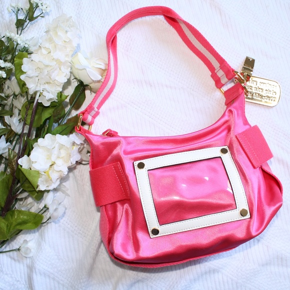 Juicy Couture Handbags - Juicy Couture Pink Satin Purse/Pochette Bag